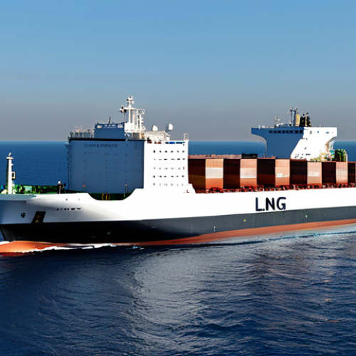 Home 7 Modern LNG-Fueled Ship**
"A modern cargo ship powered by LNG, sailing on calm seas, fully clothed crew visible on deck, appropriate attire, safe for work, clear sky, environmental focus, professional photography, high quality, perfect anatomy, natural proportions, modest design."
**