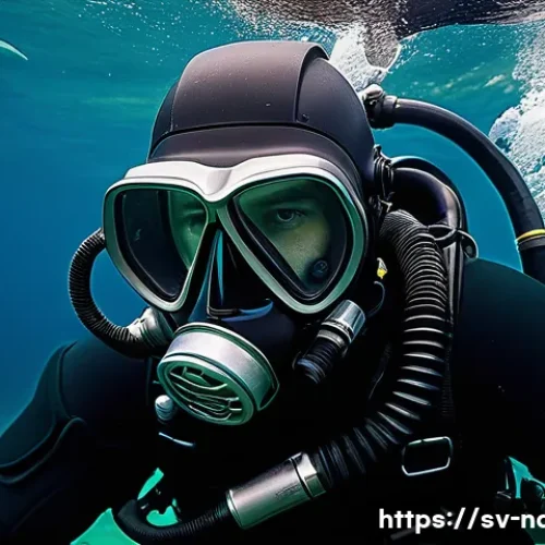 Home 15 해군 특수전 장비 소개 - **Prompt:** An elite Swedish marine special forces diver, fully equipped with a modern closed-circui...